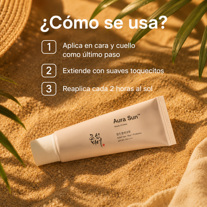Aura Sun™ | Protección SPF50+ que cuida tu piel