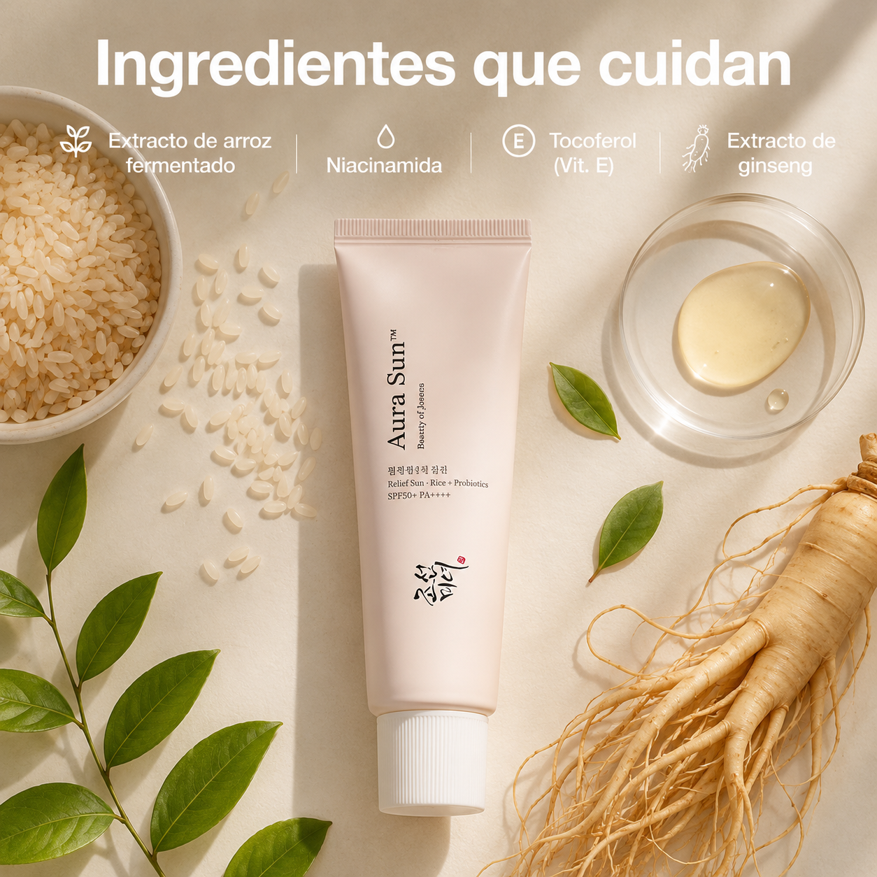 Aura Sun™ | Protección SPF50+ que cuida tu piel