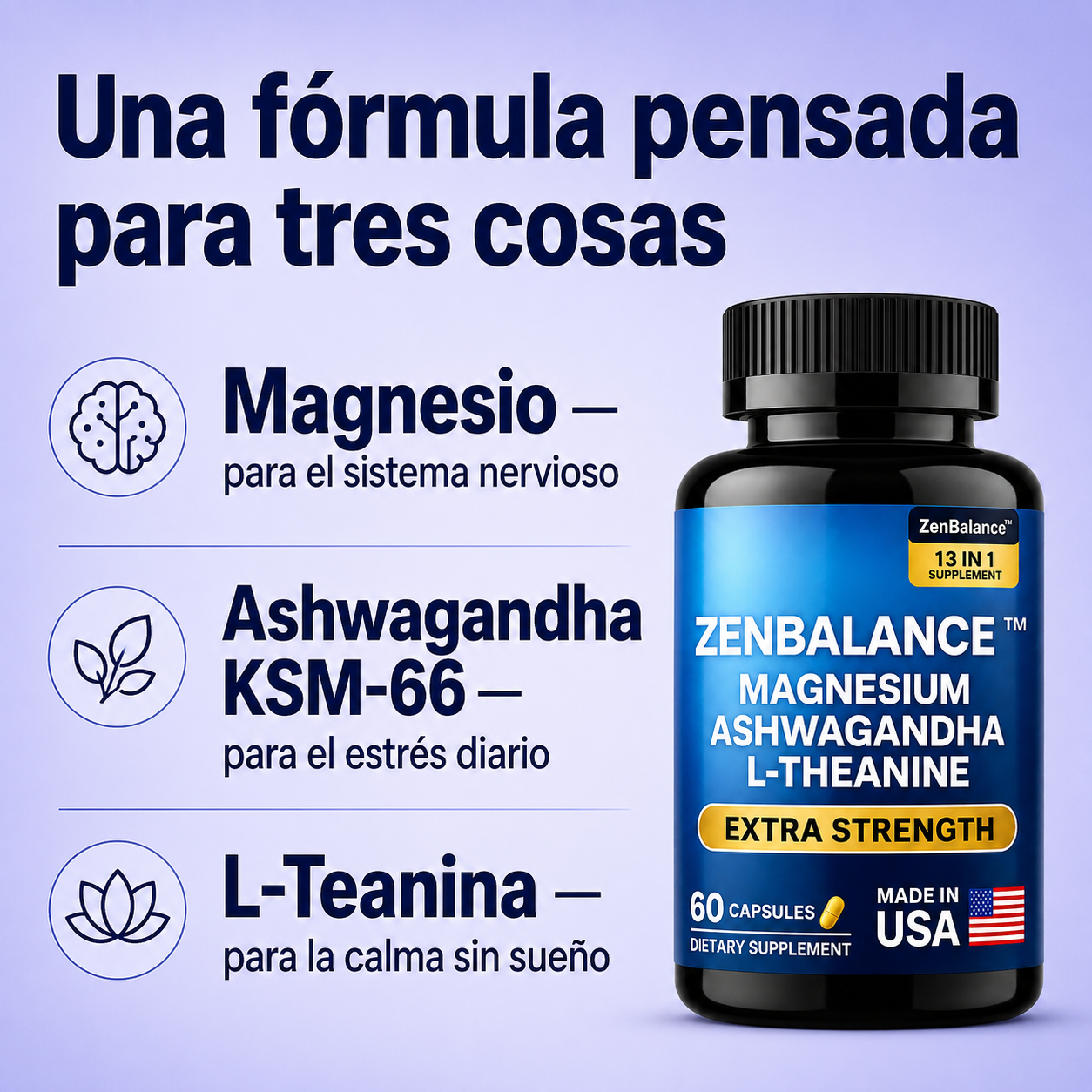 ZenBalance™ – Equilibrio y Calma · 60 Cápsulas