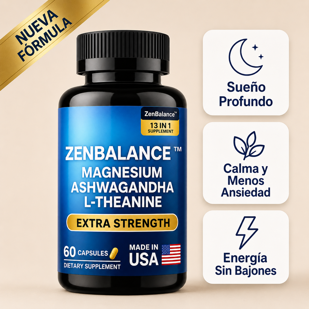 ZenBalance™ – Equilibrio y Calma · 60 Cápsulas