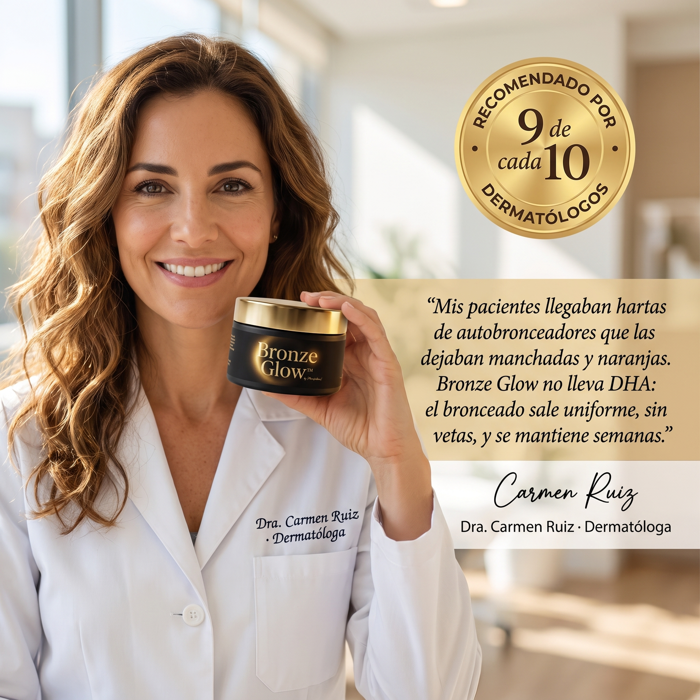 Bronze Glow™ — Sin Manchas Ni Naranja